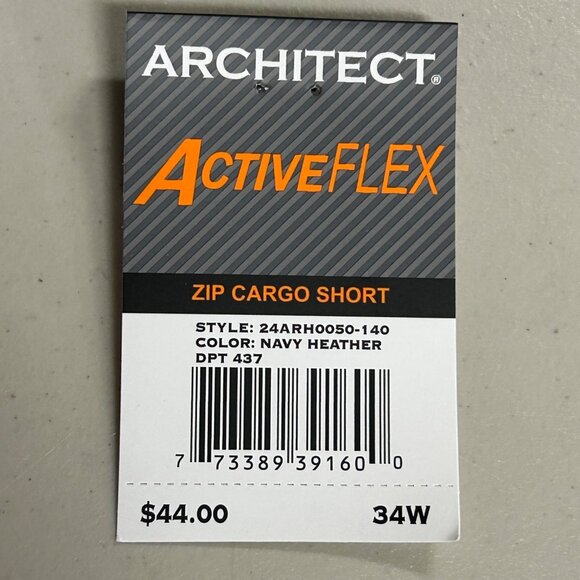 Architect ActiveFlex Men's Size 34 Zip Cargo Shorts Heather Gray GUC - Picture 7 of 12